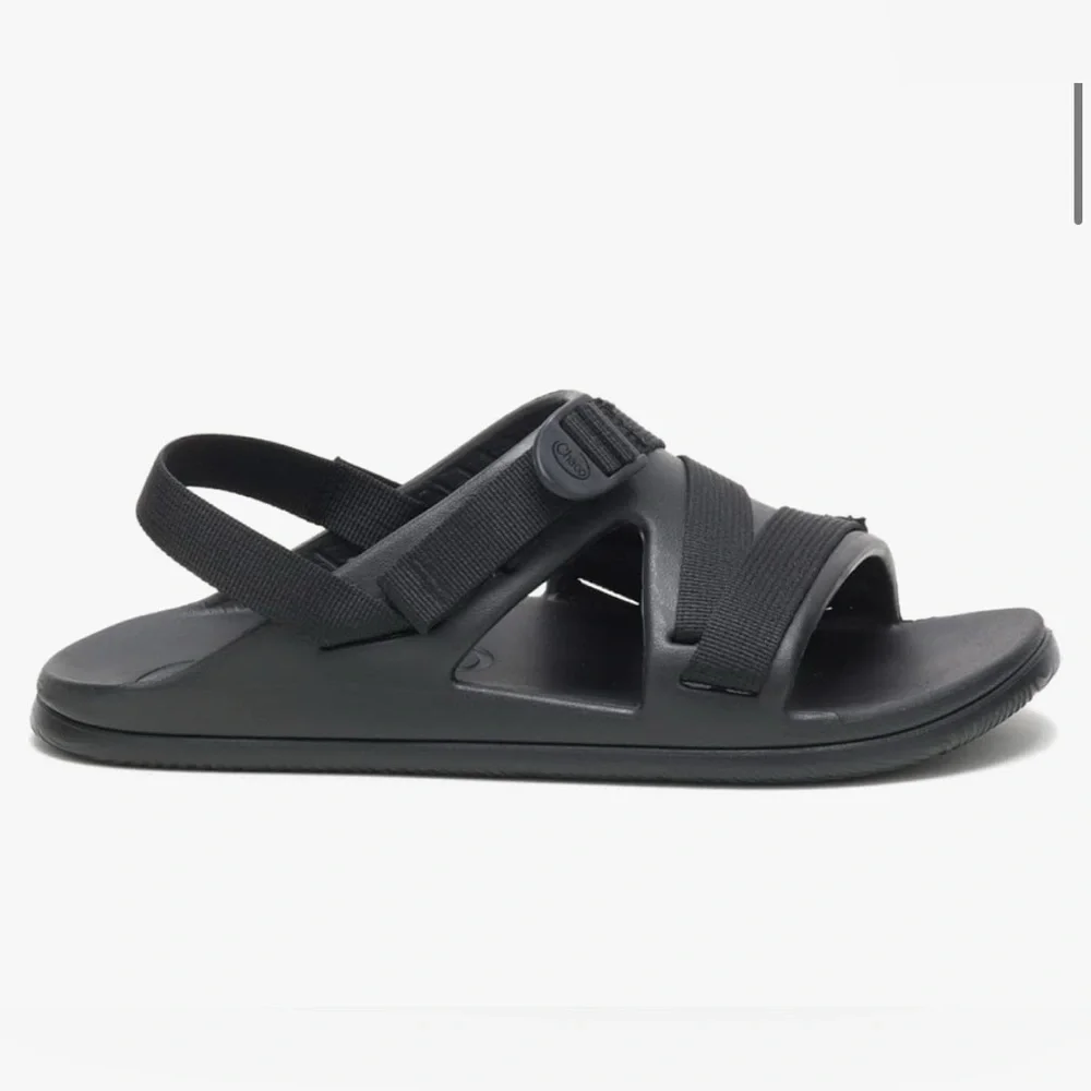 CHACO CHILLOS MENS BLACK SLIDES ADJUSTABLE SPORTS SANDAL WITH HEEL STRAP SIZE 8
